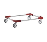FRANKEL kaiserkraft | Plateau roulant professionnel hybride | pour dimensions Europe 800 x 600 mm | rouge