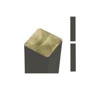 FRANKEL kaiserkraft | Premium poteau lamellé-collé | 90 x 90 mm | hauteur 2380 mm | gris terre d'ombre