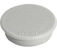 FRANKEN HM10 12 Lot de 10 aimants ronds de qualité supérieure pour tableau magnétique, tableau blanc ou réfrigérateur au bureau, à l'école ou à la maison - 13 mm - Gris