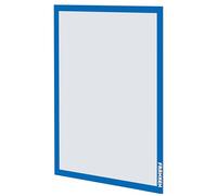 Franken AR15032 Lot de 2 cadres d'affichage PRO DIN A3 autocollants - Format portrait et paysage - Film rigide transparent avec fermeture magnétique - Bleu