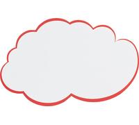 FRANKEN carte de modération nuage 230 x 140 mm blanc avec bord rouge rouge 20 pièces