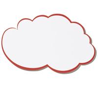 FRANKEN carte de modération nuage 420 x 250 mm blanc avec bord rouge rouge 20 pièces