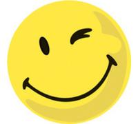 Symbole dévaluation smilie positive 10cm jaune ve 100 unités franken umz 10 s1 G