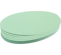 FRANKEN Cartes de modération Ovales 110 x 190 mm 130 g/qm vert clair 500 cartes