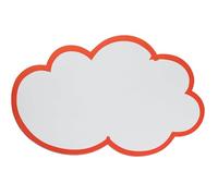 Franken cartes de présentation autocollantes en forme de nuage-dimensions: 100 x 60 mm blanc avec contour rouge-lot de 20