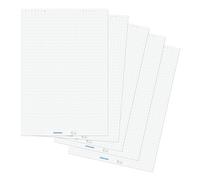 FRANKEN F2130 Lot de 5 paquets de 20 feuilles de papier pour tableau à rabat réversible 80 g/m² à carreaux et vierges Certifié FSC blanchi sans chlore Blanc
