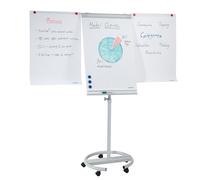 Franken F2400/N Tableau de conférence mobile Gris clair Ø 65 cm 17,5 kg 68 x 105 cm