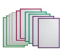 FRANKEN Frame It Eco ITH4M/10 89 Lot de 10 porte-documents magnétiques Couleurs assorties Format A4