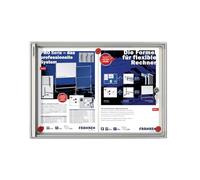 Franken FSA2 Panneau d'affichage X-tra Line 2 x A4 avec portes battantes Blanc 51 x 37 x 3,5 cm
