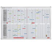 Franken GmbH SJP936 Planning annuel maximum 32 positions (12 mois x 31 jours avec accessoires) 60 x 90 cm, blanc