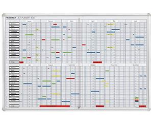 Franken GmbH SJP936 Planning annuel maximum 32 positions (12 mois x 31 jours avec accessoires) 60 x 90 cm, blanc
