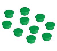 FRANKEN HM10 02 Lot de 10 aimants ronds de haute qualité pour tableau magnétique, tableau blanc ou réfrigérateur au bureau, à l'école ou à la maison, 13 mm, vert