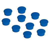 FRANKEN HM10 03 Lot de 10 aimants ronds de haute qualité pour tableau magnétique, tableau blanc ou réfrigérateur au bureau, à l'école ou à la maison 13 mm Bleu