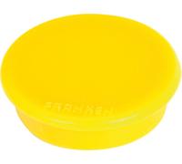 FRANKEN HM10 04 Lot de 10 aimants ronds de haute qualité pour tableau magnétique, tableau blanc ou réfrigérateur au bureau, à l'école ou à la maison 13 mm Jaune