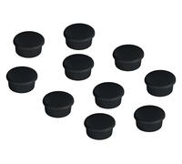 FRANKEN HM10 10 Lot de 10 aimants ronds de haute qualité pour tableau magnétique, tableau blanc ou réfrigérateur au bureau, à l'école ou à la maison 13 mm Noir