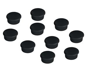 FRANKEN HM10 10 Lot de 10 aimants ronds de haute qualité pour tableau magnétique, tableau blanc ou réfrigérateur au bureau, à l'école ou à la maison 13 mm Noir