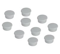 FRANKEN HM10 12 Lot de 10 aimants ronds de qualité supérieure pour tableau magnétique, tableau blanc ou réfrigérateur au bureau, à l'école ou à la maison - 13 mm - Gris
