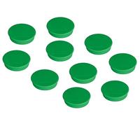 FRANKEN HM38 02 Lot de 10 aimants ronds de qualité supérieure pour bureau, maison, atelier, idéal pour tableaux blancs, réfrigérateur, tableaux de plantation ou vitrines, 38 mm, vert