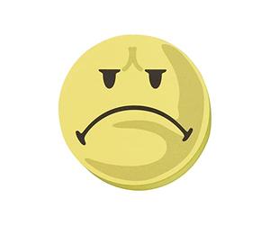 FRANKEN Lot de 100 cartes de modération symbole de valeur négatif cercle 95 mm jaune UMZ 10 S3