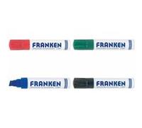 Franken Marqueur Z1910 – pour tableau blanc – Pointe biseautée 4-12 mm – Rechargeable – Noir
