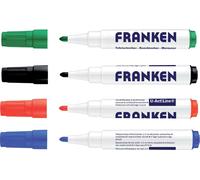 FRANKEN Marqueur pour tableau blanc U ACT Line couleurs assorties 4 marqueurs