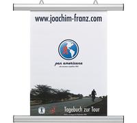 FRANKEN Panneau d'affichage en aluminium argenté Longueur : 855 mm
