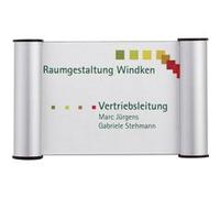 Plaque de porte clip, 180 x 115 mm - A6, argent