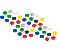 FRANKEN Set de 10 aimants de fixation, force adhésive: 800 g, diamètre 32mm Assortis Rond