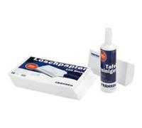 Franken Kit de nettoyage pour tableaux blancs G - spray nettoyant 250 ml, raclette, 100 feuilles