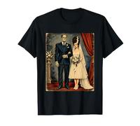 Frankenstein and Bride Monstre Vintage Mariage Halloween T-Shirt