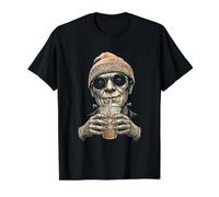 Frankenstein Bonnet et café glacé T-Shirt Graphique avec Valeur, Homme, Noir, S