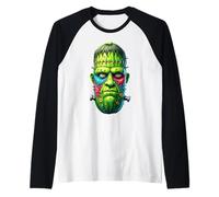 Frankenstein Concombre effrayant Dessin animé Manche Raglan