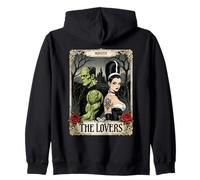 Frankenstein Couple Tarot Gothique Lovers Halloween Party Sweat à Capuche