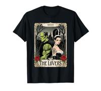 Frankenstein Couple Tarot Gothique Lovers Halloween Party T-Shirt