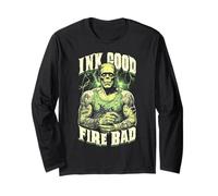 Frankenstein Encre de Tatouage Good Fire Bad Halloween Monster Manche Longue