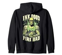 Frankenstein Encre de Tatouage Good Fire Bad Halloween Monster Sweat à Capuche