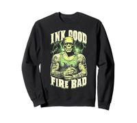 Frankenstein Encre de Tatouage Good Fire Bad Halloween Monster Sweatshirt