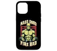 Frankenstein Gym Mass Good Fire Bad Funny Halloween Muscle Coque pour iPhone 12/12 Pro