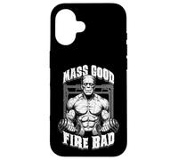 Frankenstein Gym Mass Good Fire Bad Funny Halloween Muscle Coque pour iPhone 16