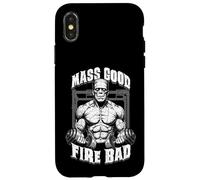Frankenstein Gym Mass Good Fire Bad Funny Halloween Muscle Coque pour iPhone X/XS