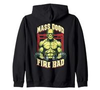 Frankenstein Gym Mass Good Fire Bad Funny Halloween Muscle Sweat à Capuche
