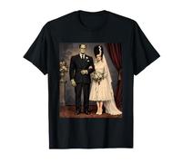 Frankenstein Mariée Gothique Mariage Rétro Horreur Halloween T-Shirt