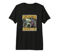 Frankenstein Misunderstood Monster Bande dessinée Vintage T-Shirt Haut de Gamme