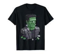 Frankenstein Monster Blocky Brick Art Film d'horreur Classique T-Shirt