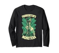 Frankenstein Monstera Funny Gardener Halloween Plant Lover Manche Longue