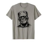 Frankenstein Monstre Portrait Croquis Goth Horror Art T-Shirt