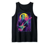 Frankenstein Vaporwave Guitare Halloween Monster années 80 Débardeur