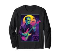 Frankenstein Vaporwave Guitare Halloween Monster années 80 Manche Longue