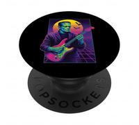 Frankenstein Vaporwave Guitare Halloween Monster années 80 PopSockets PopGrip Adhésif
