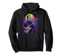 Frankenstein Vaporwave Guitare Halloween Monster années 80 Sweat à Capuche